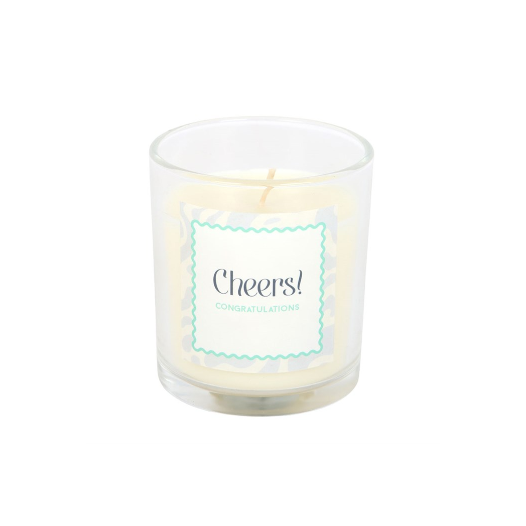 Cheers Congratulations Champagne Fizz Candle