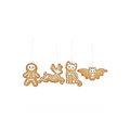 Set of 4 Creepy Skeleton Cookie Ornaments